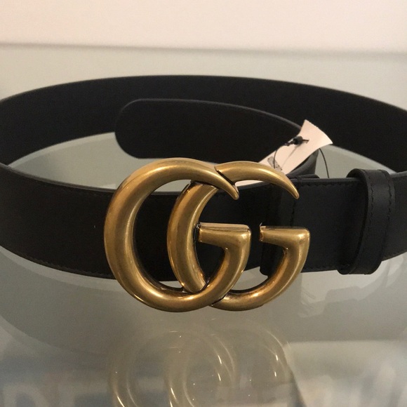 Gucci Other - Authentic Gucci Black Leather With Gold Buckle